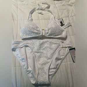 Ralph Lauren white crochet bikini